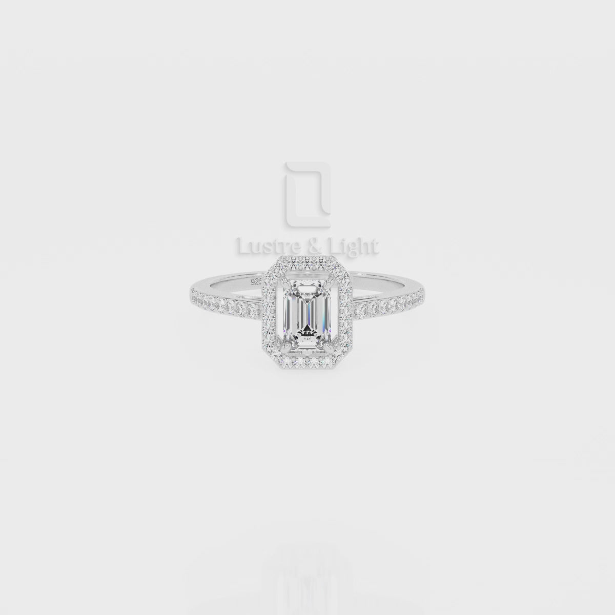 Moissanite Solitaire Halo Engagement Rings for Women
