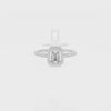 Moissanite Solitaire Halo Engagement Rings for Women