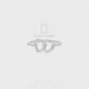 Moissanite Interlocking Heart Promise Rings for Women
