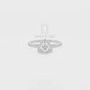 Moissanite Solitaire Halo Engagement Rings for Women