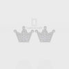 Natural Citrine Crown Stud Earrings for Women