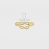 Natural Pink Tourmaline Infinity Knot Promise Rings for Women