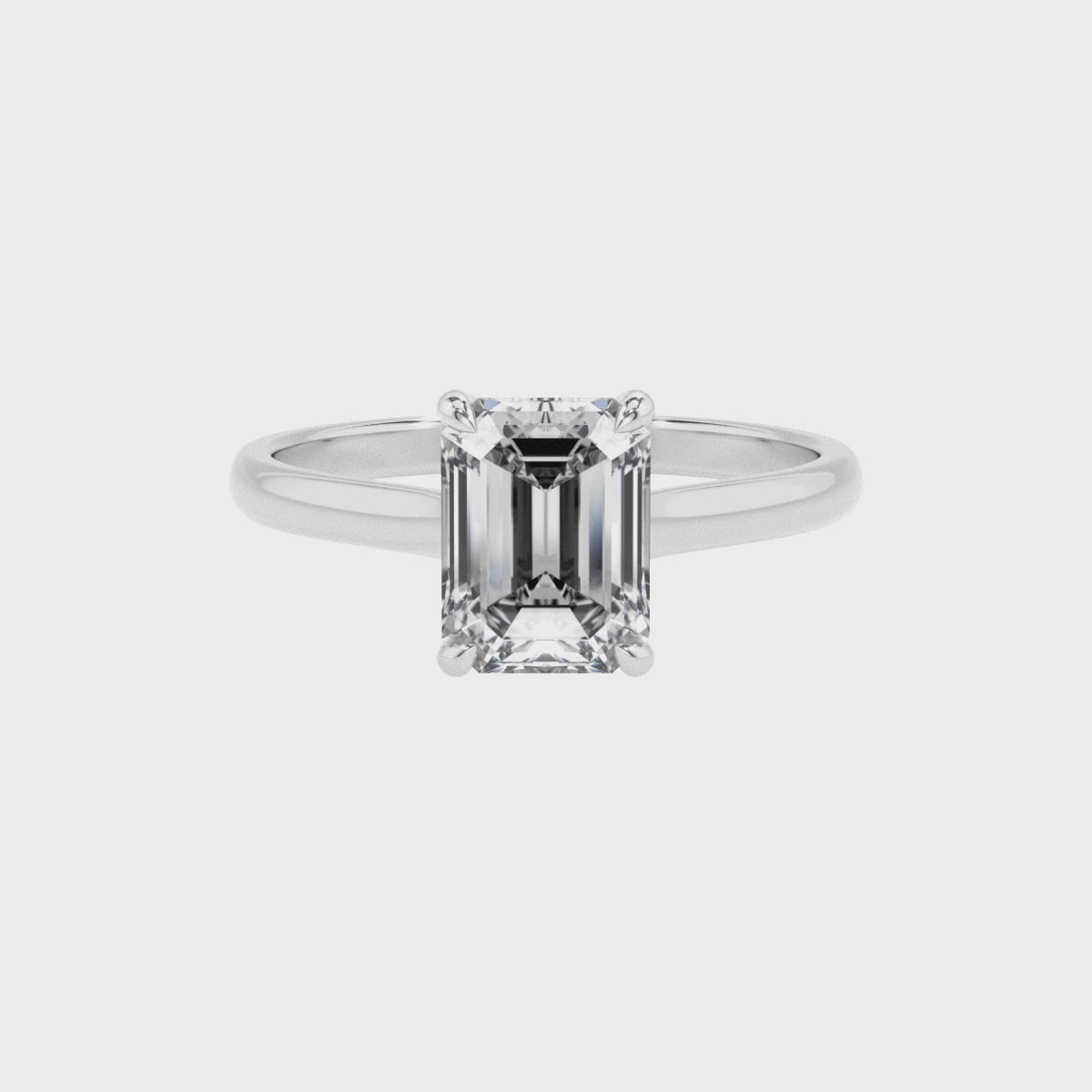 natural morganite emerald cut solitaire engagement ring