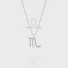 Moissanite Scorpio Zodiac Sign Pendant Necklace with 18" Chain
