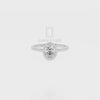 Natural London Blue Topaz Solitaire Halo Engagement Rings for Women