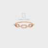 Natural Ruby Interlocking Wedding Band Rings for Women