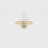 Moissanite Solitaire Halo Engagement Rings for Women