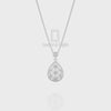 Natural Black Onyx Designer Pendant Necklace with Moissanite (18" Chain)