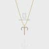 Moissanite Aries Zodiac Sign Pendant Necklace with 18" Chain