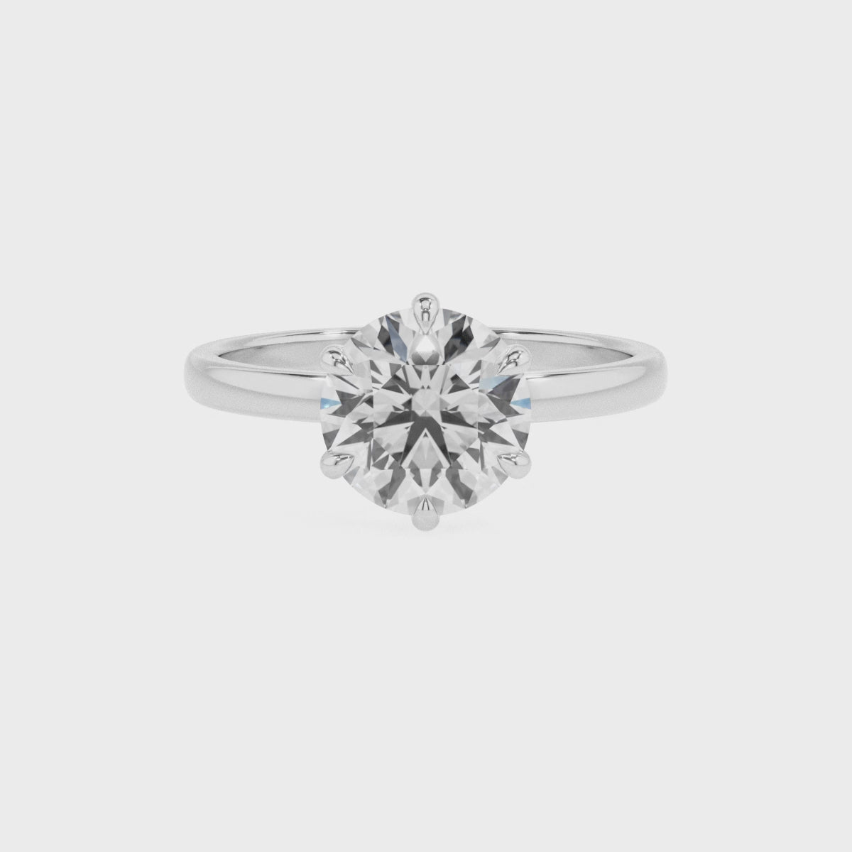 lab grown opal round solitaire engagement ring