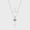 Moissanite V-Bale Solitaire Pendant Necklace with 18" Chain