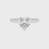 lab grown moissanite heart solitaire engagement ring