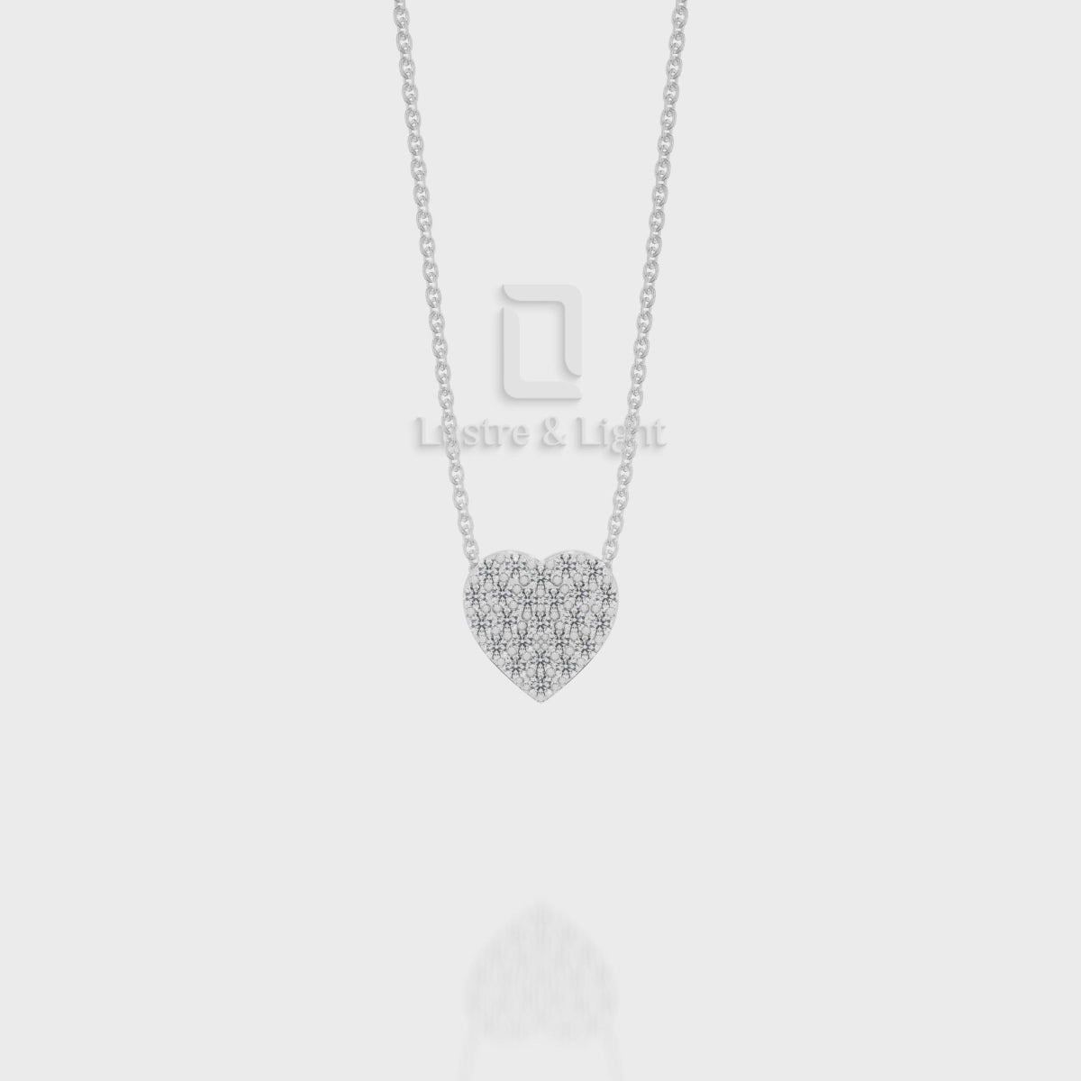 Natural Black Onyx Studded Heart Pendant Necklace with 18" Chain