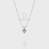 Moissanite V-Bale Solitaire Pendant Necklace with 18" Chain