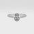 lab-grown moissanite oval half eterity solitaire engagement ring