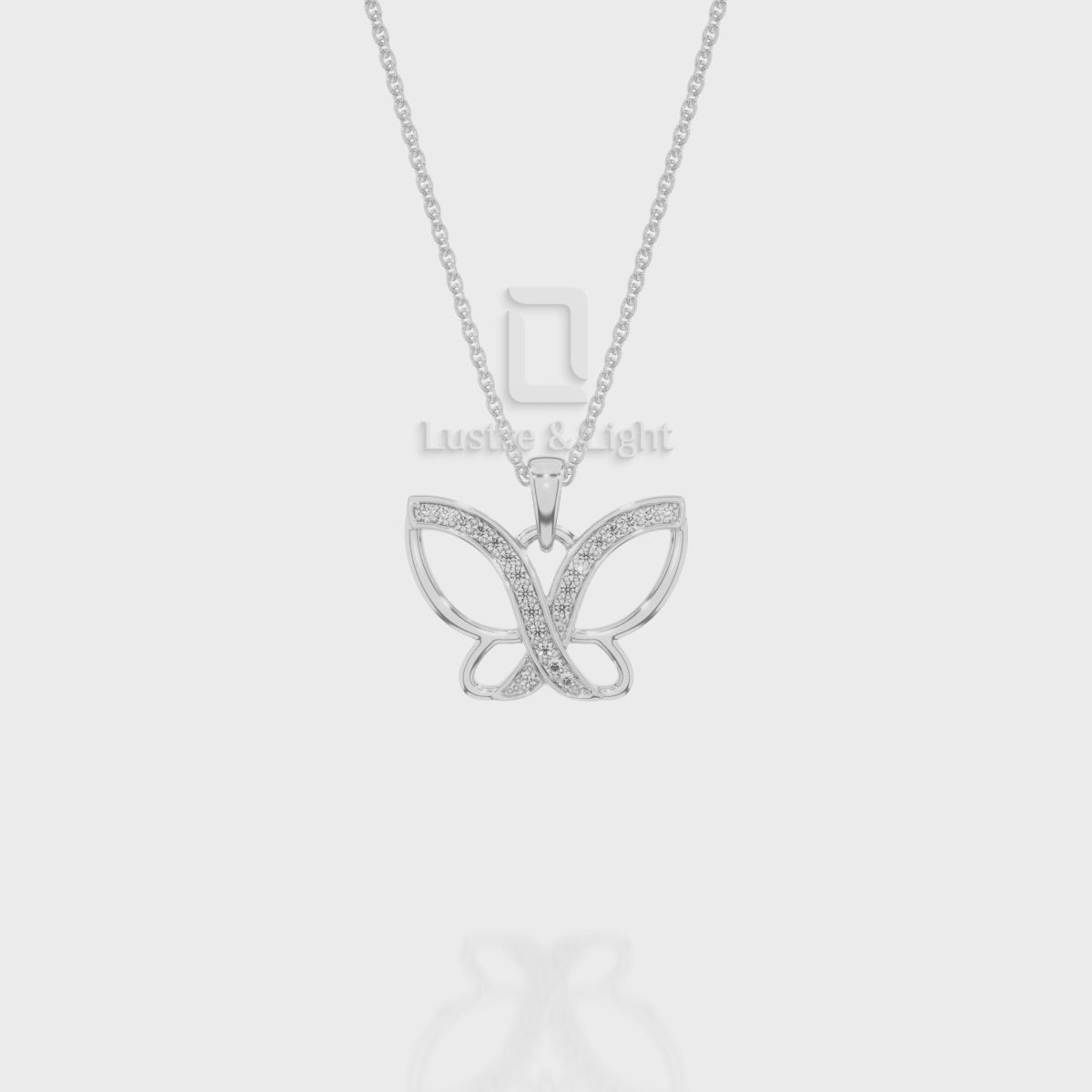 Natural Black Onyx Butterfly Pendant Necklace with 18" Chain