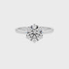 lab-grown moissanite round solitaire engagement ring