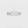 Natural Pink Tourmaline Twisted Wedding Band Rings for Women