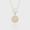 Natural Black Onyx Designer Pendant Necklace with Moissanite (18" Chain)