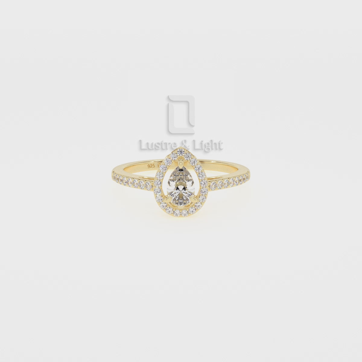 Natural London Blue Topaz Solitaire Halo Engagement Rings for Women with Moissanite
