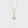 Natural Black Onyx Infinity Pendant Necklace with Moissanite (18" Chain)