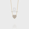 Natural Black Onyx Studded Heart Pendant Necklace with 18" Chain