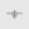 lab-grown moissanite marquise halo solitaire engagement ring