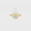 Moissanite Solitaire Halo Engagement Rings for Women