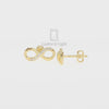 Natural Citrine Infinity Stud Earrings for Women