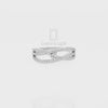 Natural Pink Tourmaline Promise Rings for Women with Moissanite