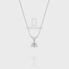 Moissanite V-Bale Solitaire Pendant Necklace with 18" Chain