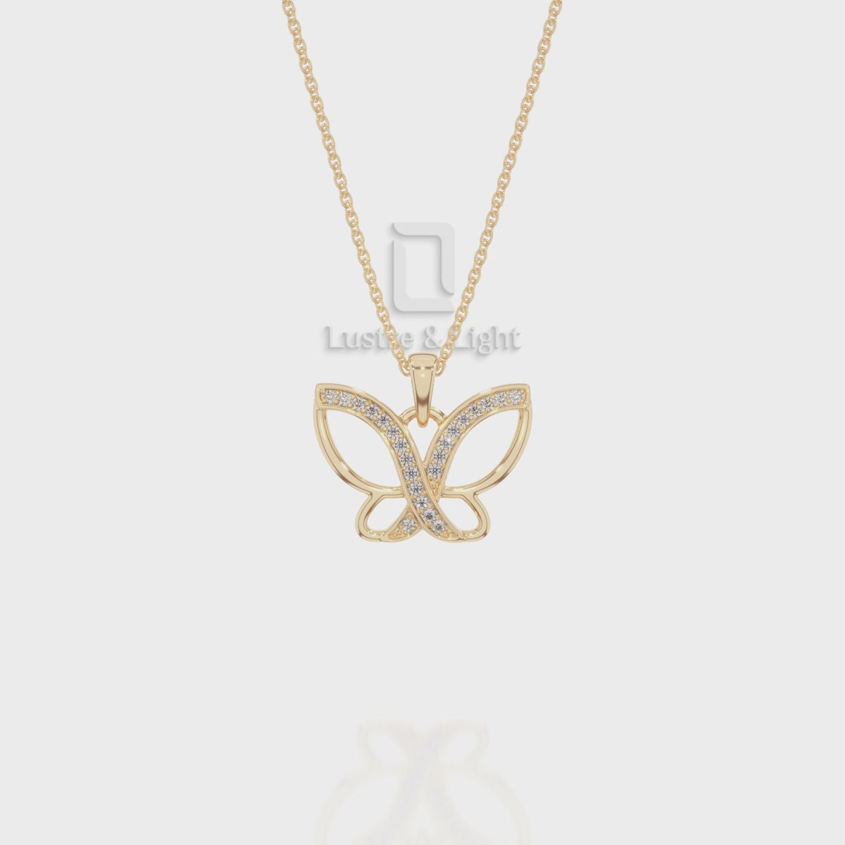 Natural Black Onyx Butterfly Pendant Necklace with 18" Chain