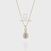 Natural Black Onyx Infinity Pendant Necklace with Moissanite (18" Chain)