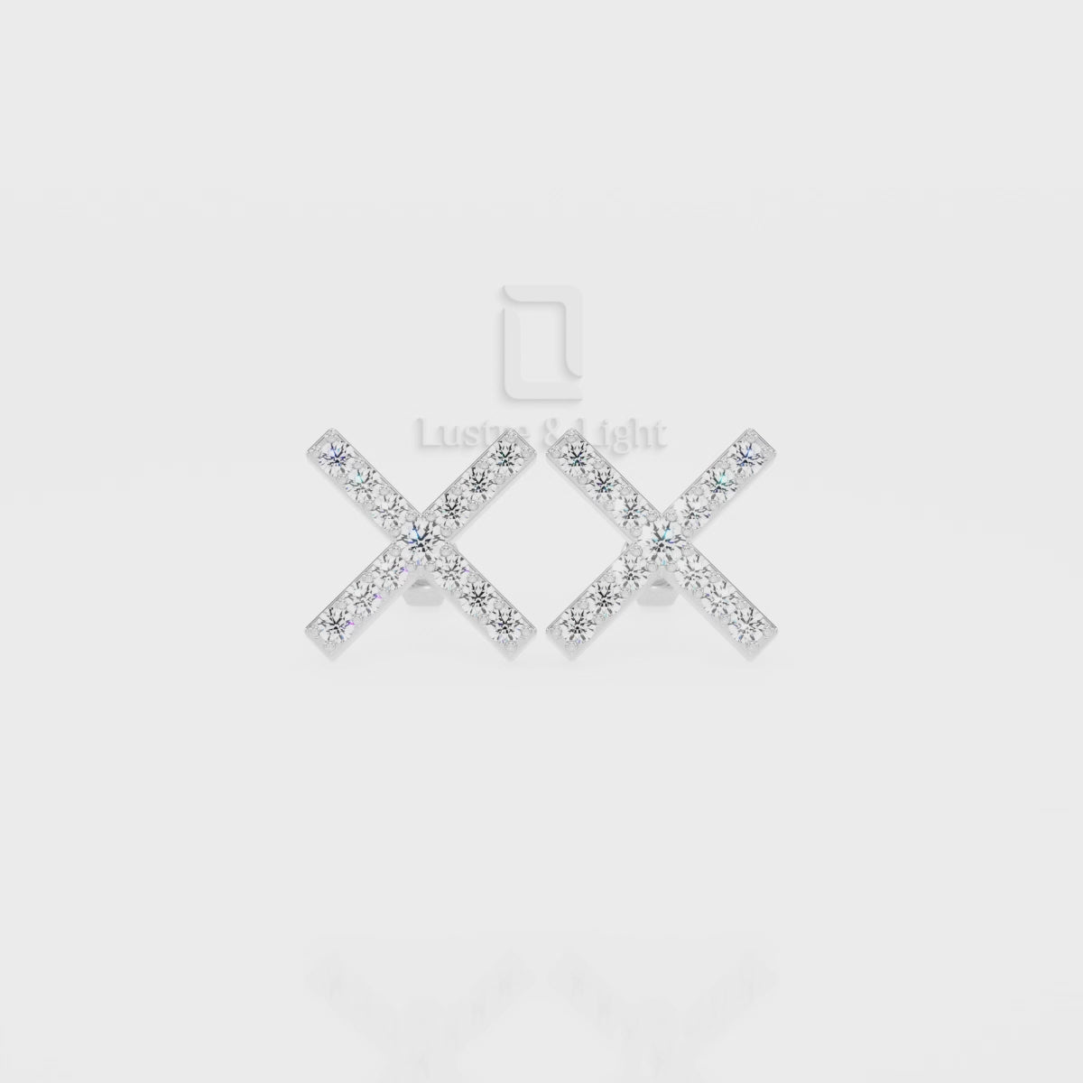 Natural Blue Sapphire X Stud Earrings for Women