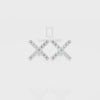 Natural Blue Sapphire X Stud Earrings for Women