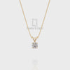 Natural Black Onyx V-Bale Solitaire Pendant Necklace with 18" Chain