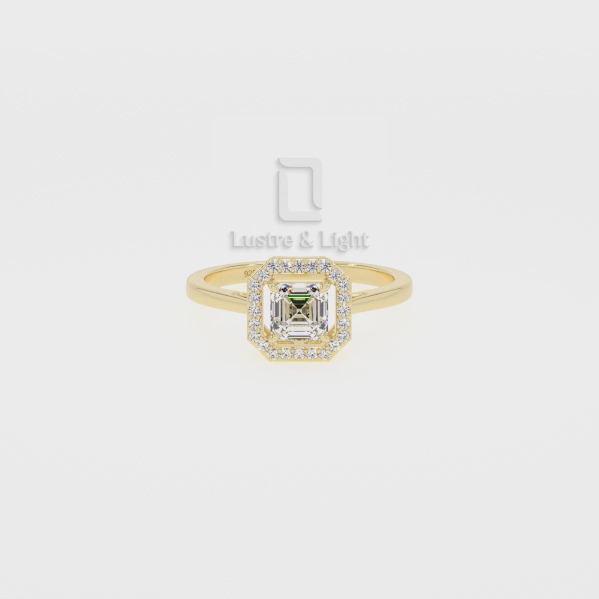 Moissanite Solitaire Halo Engagement Rings for Women