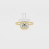 Moissanite Solitaire Halo Engagement Rings for Women