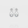 Natural Peridot Fishtail Stud Earrings for Women with Moissanite