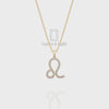 Natural Black Onyx Leo Zodiac Sign Pendant Necklace 18" Chain