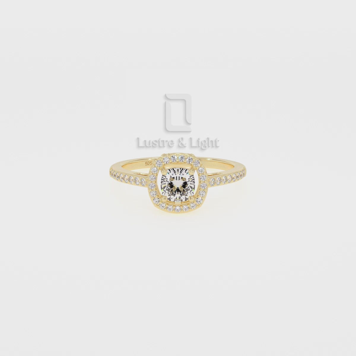 Moissanite Solitaire Halo Engagement Rings for Women