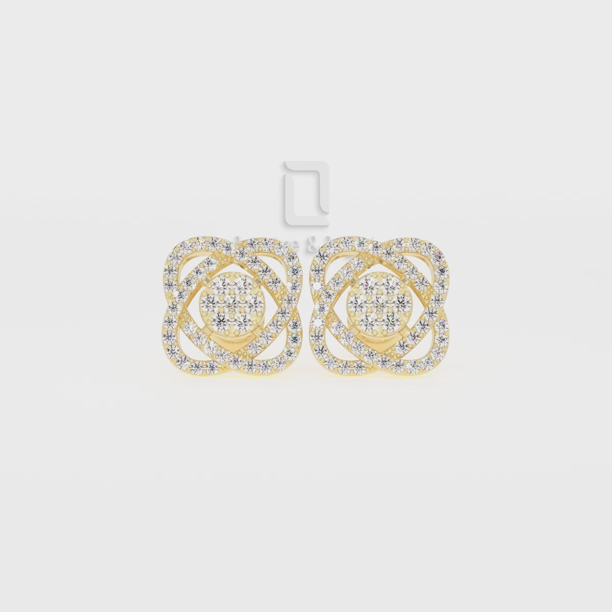Natural Citrine Inner Power Stud Earrings for Women with Moissanite
