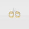 Natural Ruby Knot Love Stud Earrings for Women