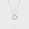 Natural Black Onyx Heart Pendant Necklace with 18" Chain