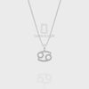 Natural Ruby Cancer Zodiac Sign Pendant Necklace 18" Chain