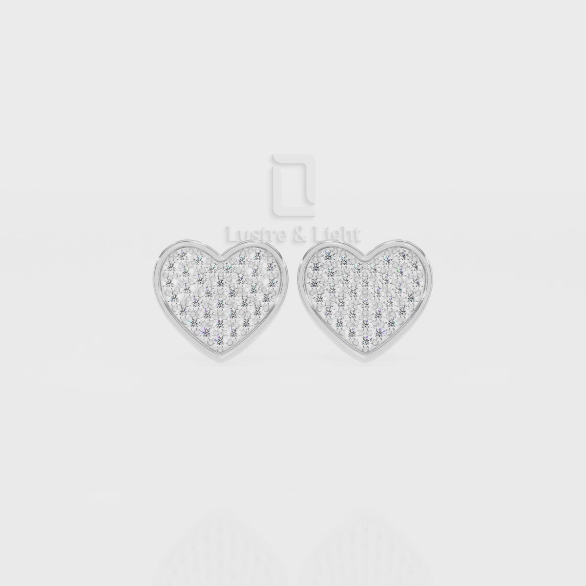 Natural Citrine Heart Shape Stud Earrings for Women