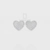 Natural Citrine Heart Shape Stud Earrings for Women