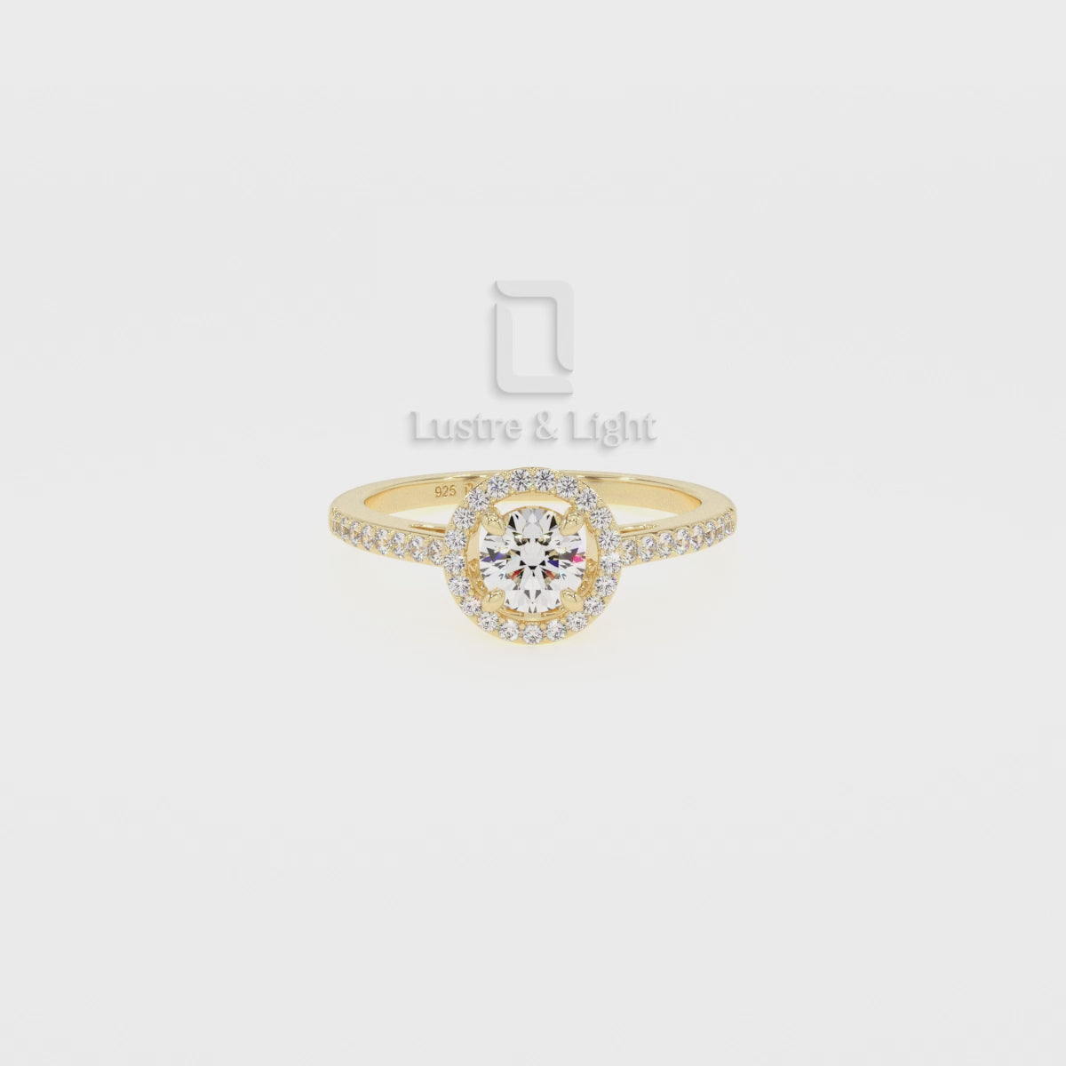 Moissanite Solitaire Halo Engagement Rings for Women