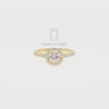 Moissanite Solitaire Halo Engagement Rings for Women