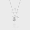 Moissanite Initials Pendant Necklace for Women with 18" Chain